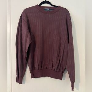 CREW Burgundy Striped Men's Sweater size M (J123)